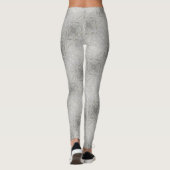 elegante meisjesachtige chic grijs crème beige wit leggings (Achterkant)