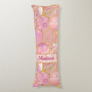 Elegante meisjesachtige faux Glitter roos gouden g Lichaamskussen