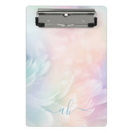 Elegante, meisjesachtige, gemerkte, pastel regenbo mini klembord