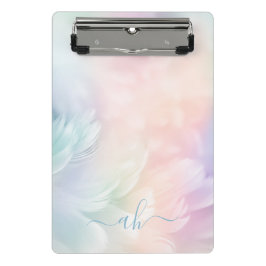 Elegante, meisjesachtige, gemerkte, pastel regenbo mini klembord
