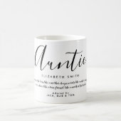 Elegante Meisjesachtige Script Tante Citaat Koffiemok (Center)