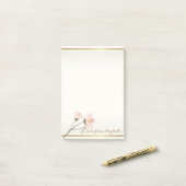 Elegante Meisjesachtige Stijlvolle,Bloem Post-it® Notes (Op bureau)
