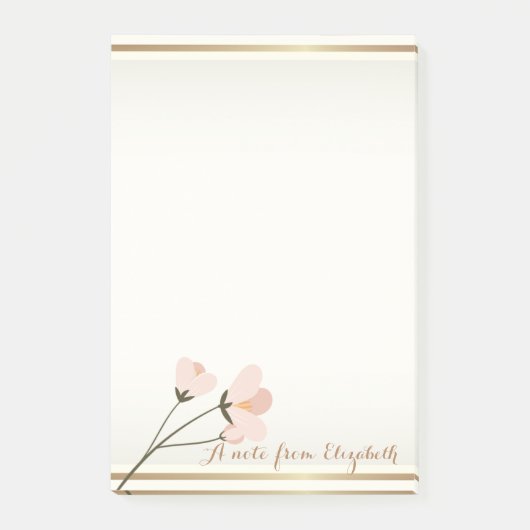 Elegante Meisjesachtige Stijlvolle,Bloem Post-it® Notes (Voorkant)