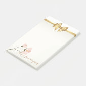 Elegante Meisjesachtige Stijlvolle, Strik, Bloem Post-it® Notes (Schuin)