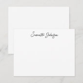 Elegante meisjesscriptnaam notitiekaartje (Voorkant / Achterkant)