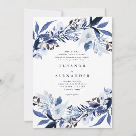 Elegante Melange Floral bruiloft uitnodiging