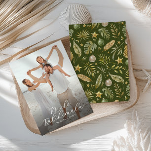 Elegante Mele Kalikimaka Foto Kerstmis Feestdagenkaart