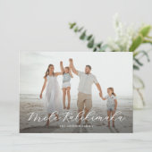 Elegante Mele Kalikimaka Tropische Foto Kerstmis Feestdagenkaart (Staand voorkant)