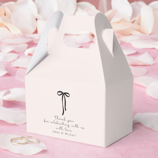 elegante melk roze Dank u Bedankdoosjes (Huwelijk)