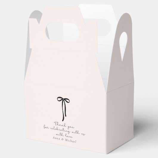 elegante melk roze Dank u Bedankdoosjes (Geopend)