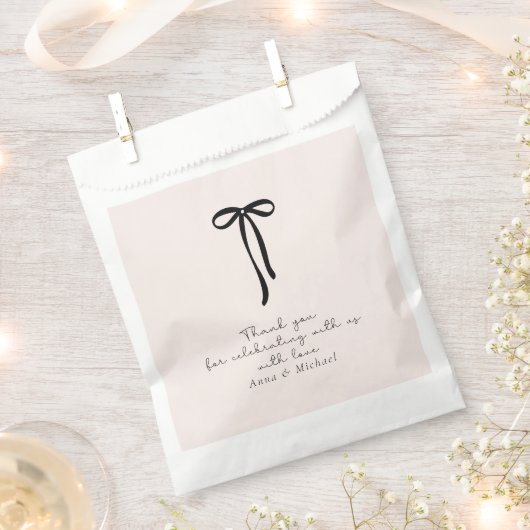 elegante melk roze Dank u Bedankzakje (Geknipt)