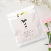 elegante melk roze Dank u Bedankzakje (Gezegeld)