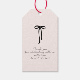 elegante melk roze Dank u Cadeaulabel
