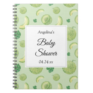 Elegante Melon Baby shower cadeau lijst Notitieboek