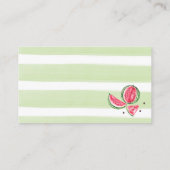 Elegante Melon Waterverf baby shower boeken voor b Informatiekaartje (Achterkant)