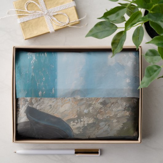 Elegante Memorial Funeral Carriage Decoupage Tissuepapier (Geschenk)