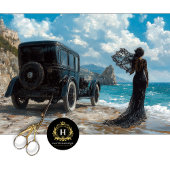 Elegante Memorial Funeral Carriage Decoupage Tissuepapier