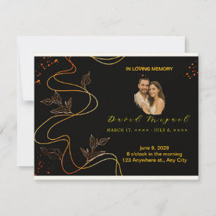 Elegante Memorial Keepsake - Minimalistische liefd Bedankkaart