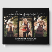 Elegante Memorial Photo Collage & Tribute Keepsake Gastenboek (Voorkant)