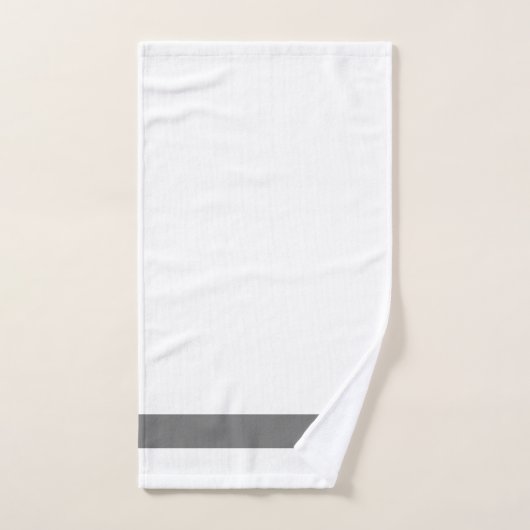 Elegante meneer en mevrouw White Grey Monogram ach Bad Handdoek (Handdoek)