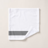Elegante meneer en mevrouw White Grey Monogram ach Bad Handdoek (Wasdoekje)
