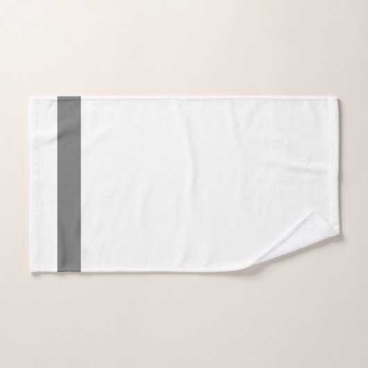 Elegante meneer en mevrouw White Grey Monogram ach Bad Handdoek (Handdoek)