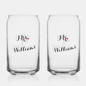 Elegante meneer mevrouw Passen getrouwd paar huwel Blikvorm Glas (Voorkant)