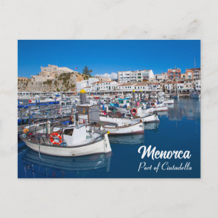 Elegante Menorca Haven van Ciutadella Briefkaart