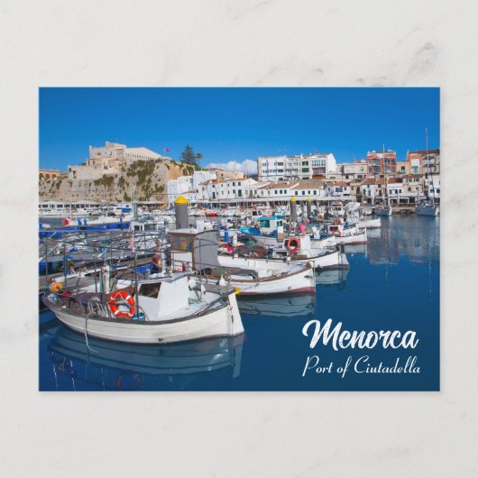 Elegante Menorca Haven van Ciutadella Briefkaart (Voorkant)