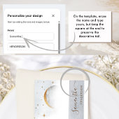 Elegante Menu met Gastnaam, Hemelse Maansterren