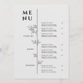 Elegante Menu - Minimalistisch Restaurantmenu (Voorkant)