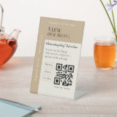 Elegante Menubord QR-code | Digitale Menu Reclamebord Met Voetstuk (Insitu)