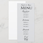 elegante menukaart (Voorkant / Achterkant)