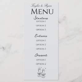 elegante menukaart