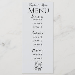 elegante menukaart