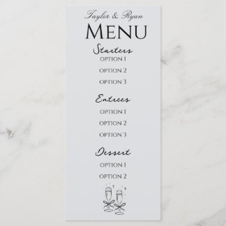 elegante menukaart