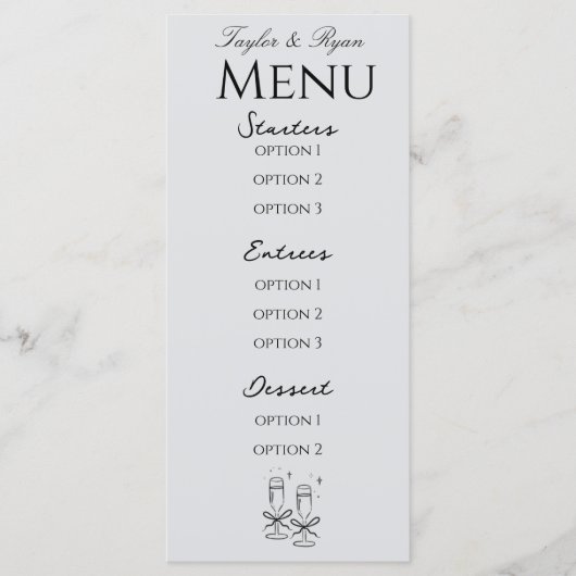 elegante menukaart (Voorkant)
