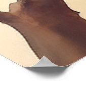 Elegante merel op bloesems poster (Hoek)