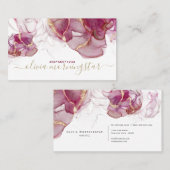 Elegante Merlot Gouden Accent Alcohol Inkt  Visitekaartje (Voorkant / Achterkant)