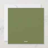 Elegante Merrier Samen Groen Blad Thema Feestdagenkaart (Achterkant)