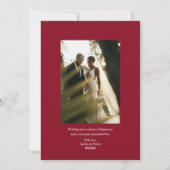 Elegante Merry and Married Script Calligrafie Feestdagenkaart (Achterkant)