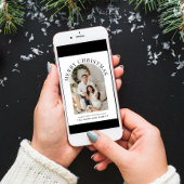 Elegante Merry Christmas Arch Foto Feestdagenkaart