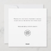 Elegante Merry Christmas Boho Composition Corporat Feestdagenkaart (Achterkant)