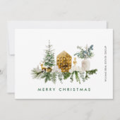 Elegante Merry Christmas Boho Composition Corporat Feestdagenkaart (Voorkant)