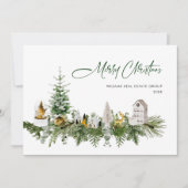 Elegante Merry Christmas Boho Composition Corporat Feestdagenkaart (Voorkant)