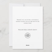 Elegante Merry Christmas Boho Composition Corporat Feestdagenkaart (Achterkant)