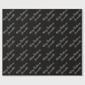 Elegante Merry Christmas Custom Name Wrapping Pape Cadeaupapier (Vlak)