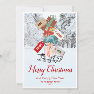 Elegante  Merry Christmas Flat Vakantie Kaart