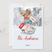 Elegante  Merry Christmas Flat Vakantie Kaart (Achterkant)