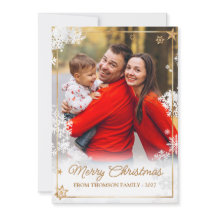 Elegante Merry Christmas Overlay Foto Sneeuwvlok